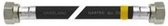 Bonfix - Universele buigbare  - rubberen gasslangset - 125 cm - kleur zwart - met 2 x wartel -moer M24 bi.dr. - Gastec QA keur