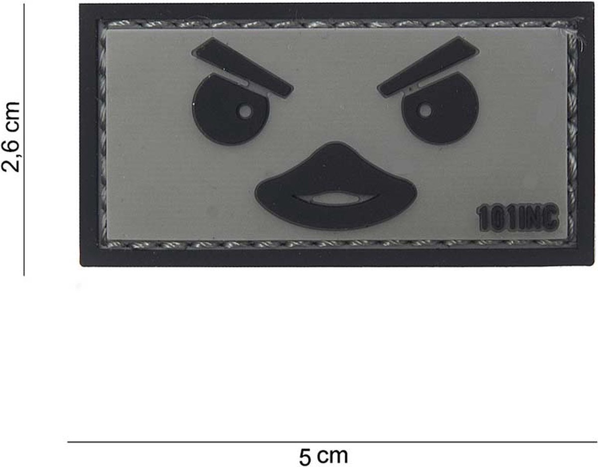 Embleem 3D PVC Duckface grijs