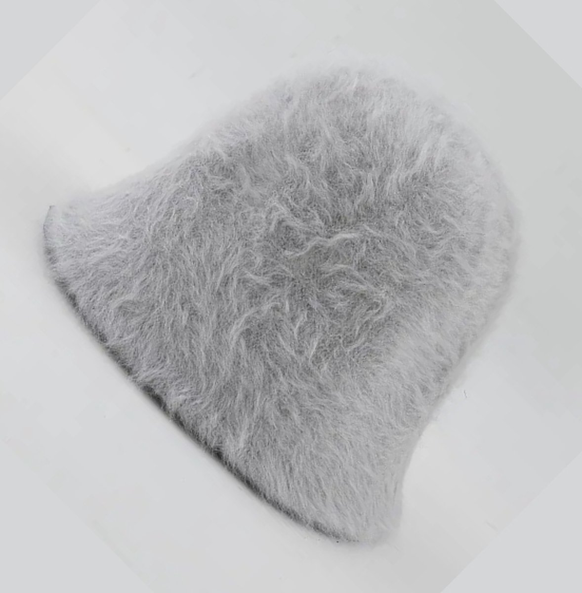ASTRADAVI Winter Hats - Hoed - Stijlvolle en Elegante Pluche Emmer Hoed - Eén Maat Verstelbaar - Lichtgrijs