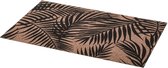 Rechthoekige placemat Palm zwart - linnen mix - 45 x 30 cm - Onderleggers
