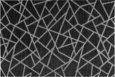 Rechthoekige placemat zwart grafische print - texaline - 45 x 30 cm - Onderleggers