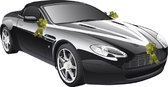 Chaks Trouwauto decoratie lint - wit/ goud - just married - bruiloft benodigdheden