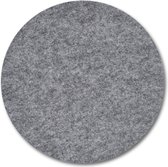 1x Ronde vilten placemats grijs 38 cm - Keukenbenodigdheden - Tafeldecoratie - Borden onderleggers van vilt