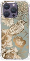 Case Geschikt voor iPhone 15 Pro Vintage Bird Flowers