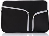 Mobigear - Laptophoes geschikt voor Neopreen Laptop | Mobigear Double Zipper Sleeve (max 30 cm x 21 cm) Laptop hoes - Zwart