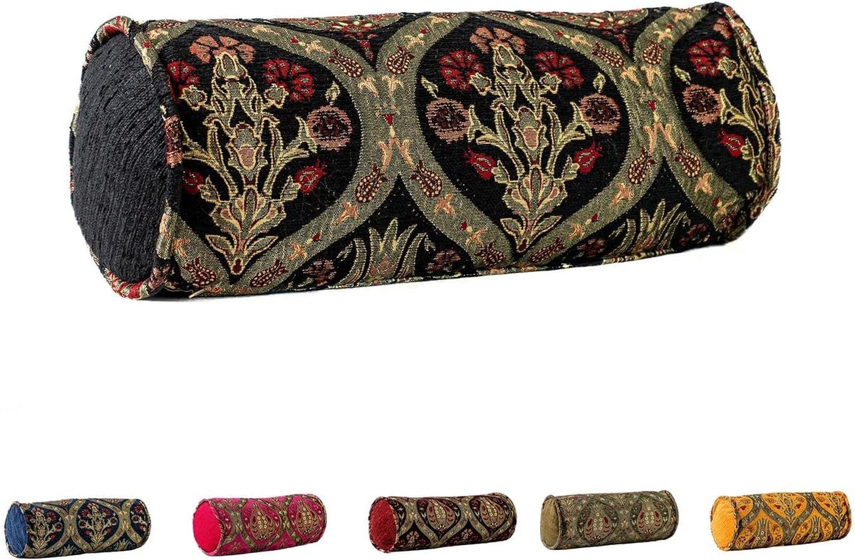 Thuys Decoratieve sofa-kussensloop met ritssluiting voor slaapkamer – bankkussens – perfect voor woondecoratie verkrijgbaar in meerdere maten en kleuren (40 x 15 cm) (zwart)