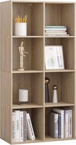 BukkitBow - Boekenkast met Vakken (8-Vakken) - Boekenrek voor Woonkamer - Kast voor Slaapkamer en Kinderkamer - 60 x 29,5 x 121 cm - Hout