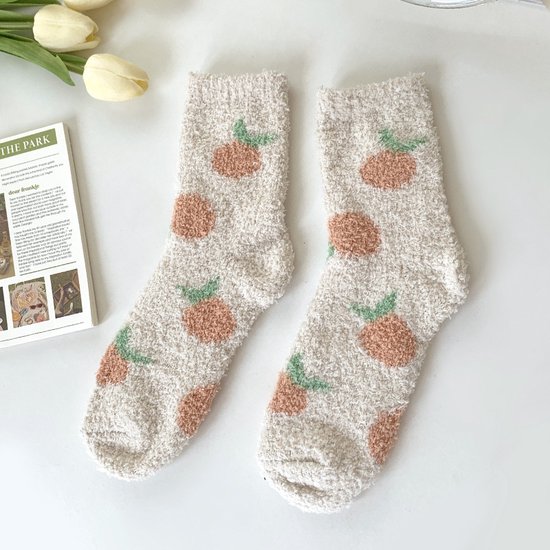 Wollen bedsokken wit (Peters Angora) 20242 | Wollen sokken Peters Angora