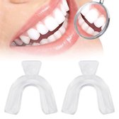 IBBO® - Protège-dents dentaires pour blanchiment des dents - arts martiaux - grincement des dents - 2 pièces - Mouthtray For Mouth Gel