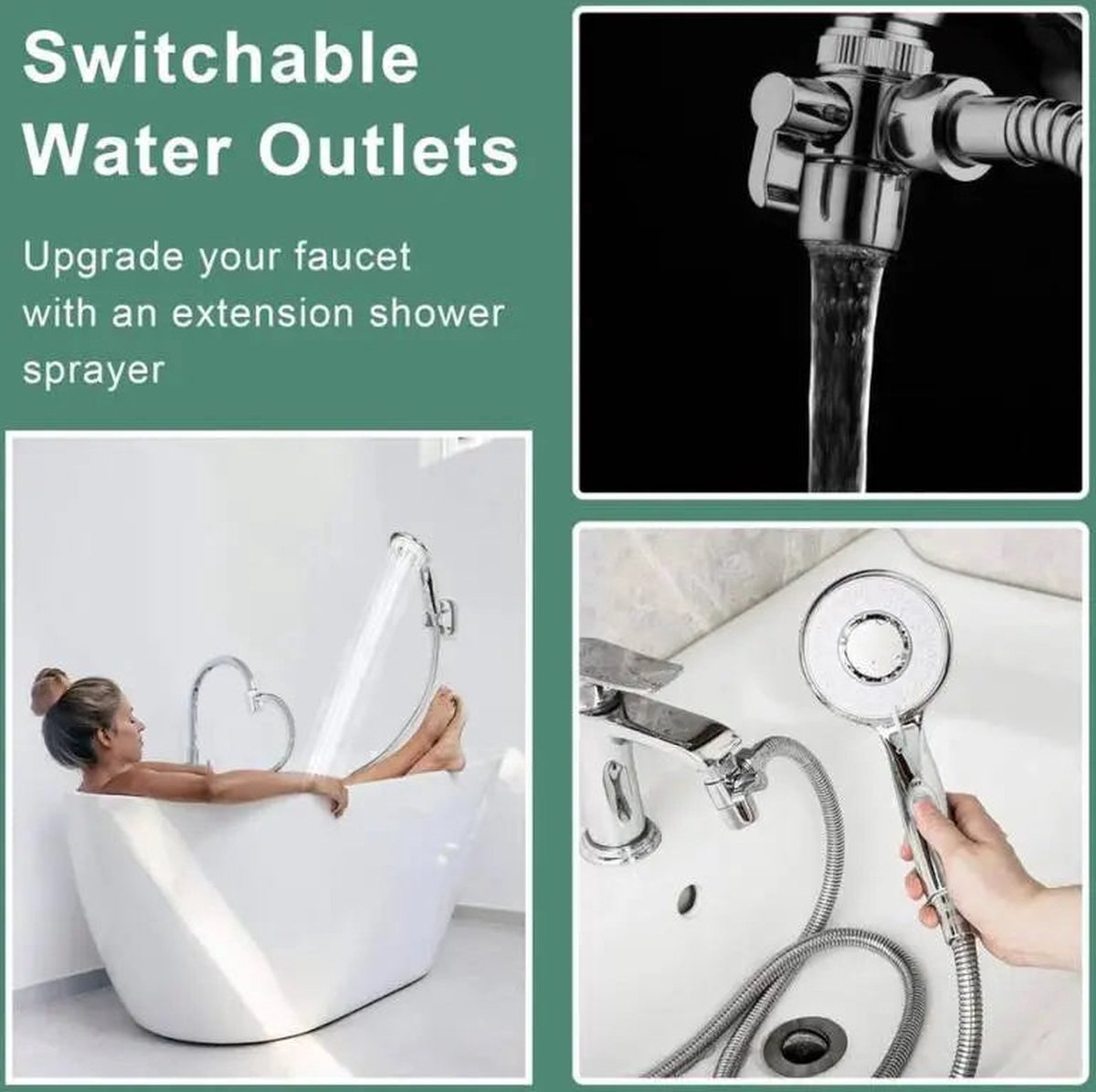 Tuyau de robinet d'évier 59 pouces, flexible tuyau de douche télescopique  plomberie toilette bidet pulvérisateur