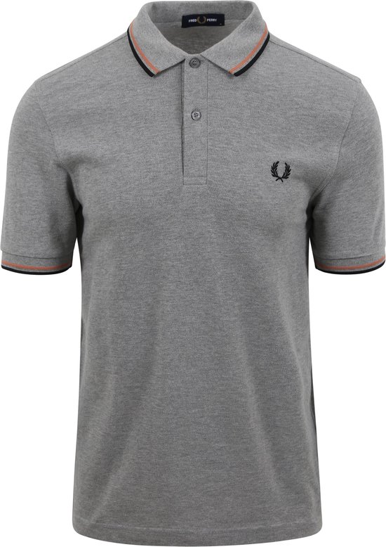 Fred Perry - Polo M3600 Mid Grijs - Regular-fit - Heren Poloshirt Maat XS