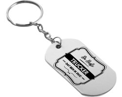 Akyol - de beste trucker dat ben ik sleutelhanger - Vrachtwagen chauffeur - familie vrienden truckers - cadeau - 54 x 29mm