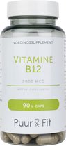 Vitamine B12 2000mcg | vegan | 90 capsules | Puur & Fit