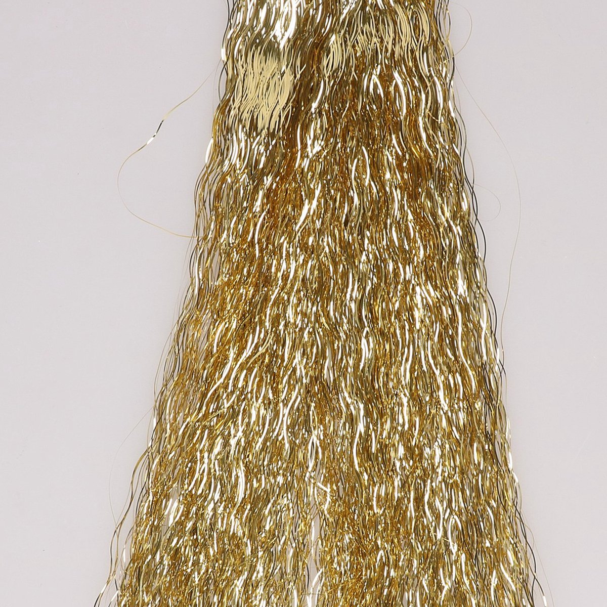 Engelenhaar/lametta slierten - golvend -goud -50 cm - folie -kerstboomversiering – foto 2
