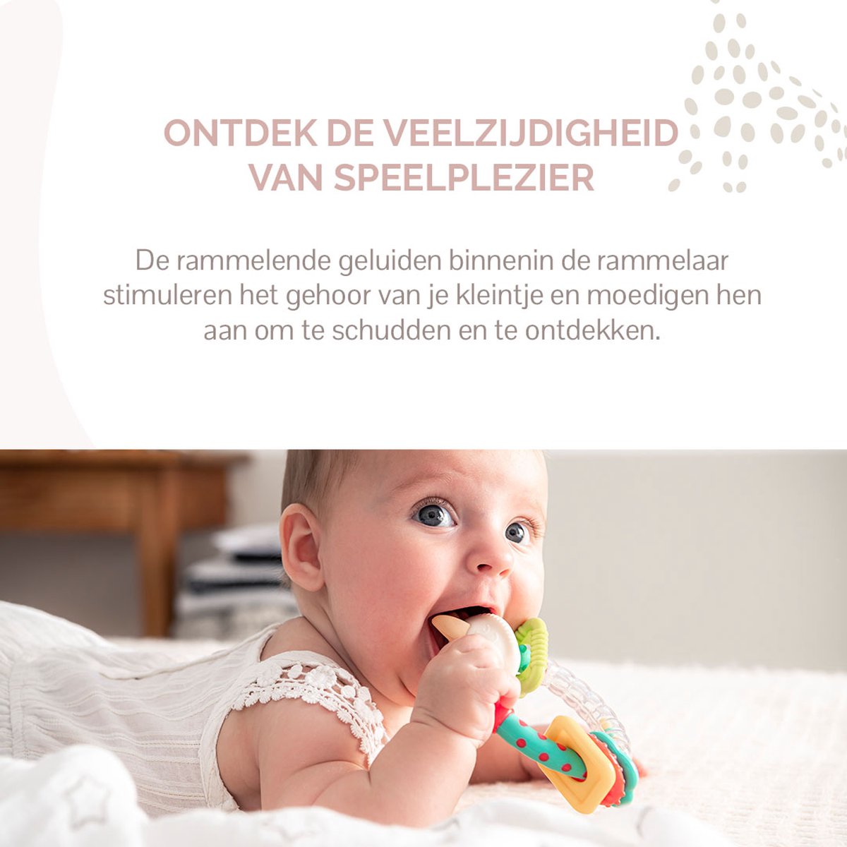 Sophie de giraf Multi-textuur Rammelaar - Bijtring - Baby Speelgoed - Kraamcadeau - Babyshower cadeau - Vanaf 3 maanden - 13,5 x 9 x 5,3 cm - Meerkleurig — afbeelding 4