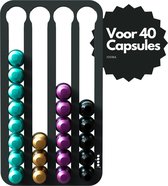 Nespresso capsulehouder - Koffiecups houder - Wandhouder - Zwart - 40 capsules - Cuphouder