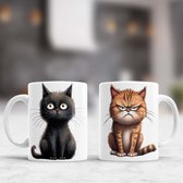 Mok Black Cat - Cats - Gift - Cadeau - CatLovers - Meow - KittyLove - Katten - Kattenliefhebbers - Katjesliefde - Prrrfect