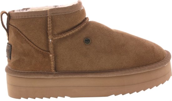 Warmbat Durack Women Suede Boot Dames Laarzen - Cognac - Maat 39