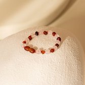 Barnsteen armband roze - baltisch amber - helpt bij doorkomende tandjes - Slaapkops