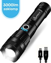 Bol.com FOXLY Militaire LED Zaklamp PRO XI (Inclusief Oplader en Batterij) - Opbergdoos - Waterproof - Telescopische Lens - Scho... aanbieding