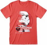 Disney Star Wars - Andor Stormtrooper Mens Tshirt - M - Rood