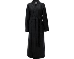 LINNICK Wafel Badjas – Black – Maat M – Sauna badjas – 100% Katoen – Badjas Dames – Badjas Heren