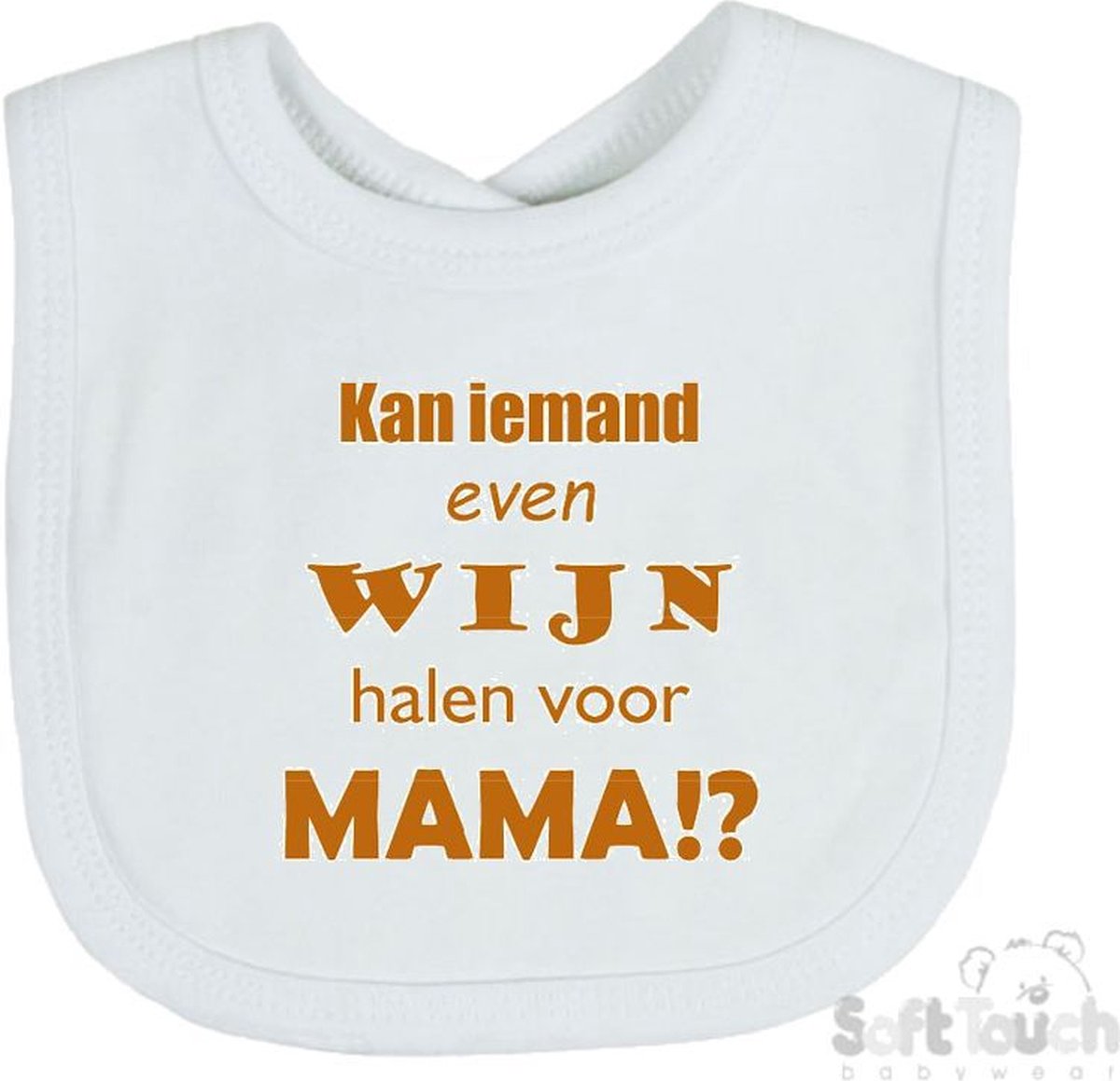 Goedkoopste Soft Touch Slabber Kan iemand even wijn halen voor mama! Unisex Moeder Moederdag Mama Katoen Wit/tan Maat 33x22 Cm