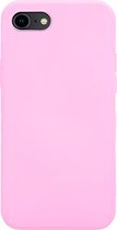Coverzs Pastel siliconen hoesje geschikt voor Apple iPhone 7 / 8 / SE 2020 / SE 2022 - optimale bescherming - silicone case - backcover - roze
