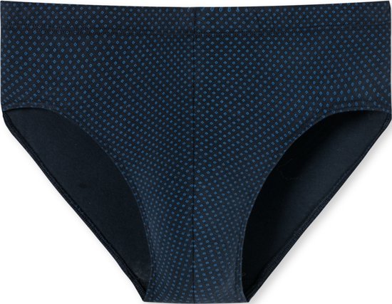SCHIESSER Cotton Casuals slip (1-pack) - heren minislip donkerblauw met patroon - Maat: 4XL
