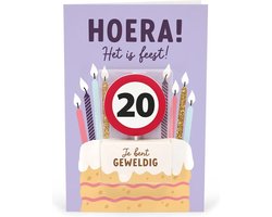 Kaart - Taartkaarsje - 20 jaar