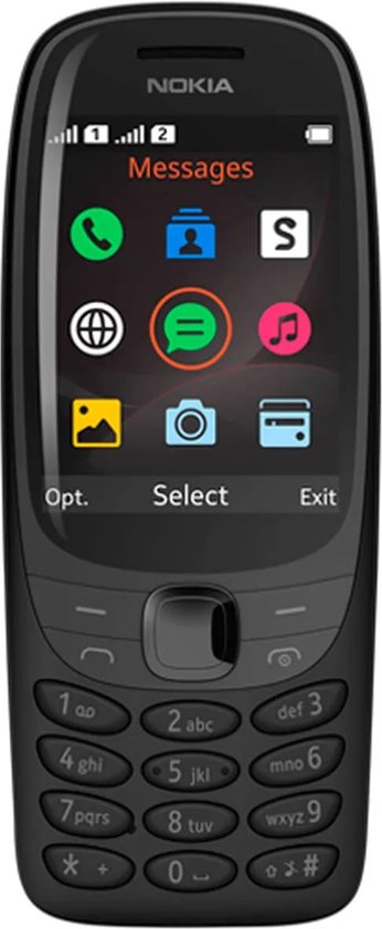 Nokia 6310 4G Zwart, Daul sim, 2,8 Inch display, Internet browser,VGA camera,FM Radio