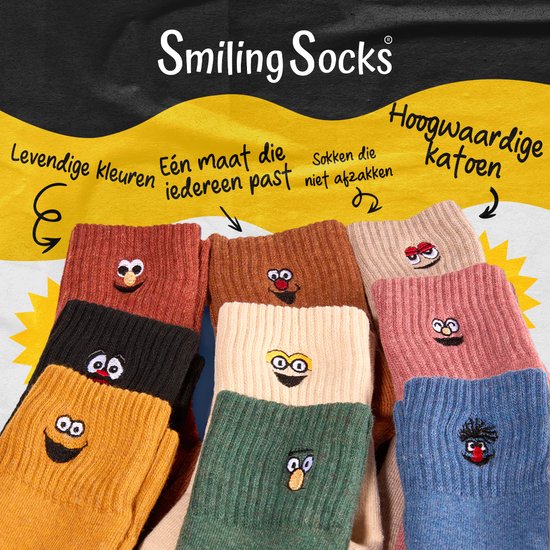 Smiling Socks® Warme Sokken Dames - Huissokken - 10 Paar - Maat 35-43 -  Katoen -... | bol