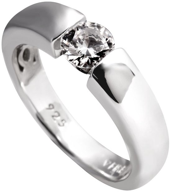 Diamonfire - Zilveren ring met steen