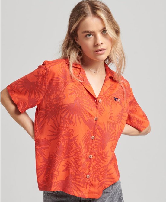 Superdry Vintage Beach Resort Shirt Oranje XS Vrouw