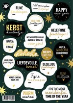 A5 stickervel - Sluitsticker / Naamstickers - 20 Assorti - Sluitzegel - Kerst / Merry Christmas / Mooie Feestdagen / Kerstpakket / Happy New Year - Envelop sticker - Kaart - Naamsticker / Naam | Cadeau – Gift – Cadeauzakje - DH collection