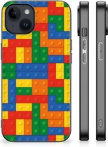 Hoesje Customize Geschikt voor iPhone 15 Plus Leuk TPU Back Cover met Zwarte rand Blokken