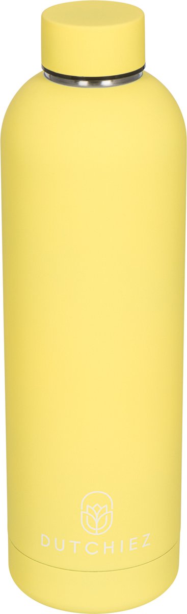 Dutchiez- Drinkfles- Thermosfles- RVS - 750 ml- Pastel Yellow