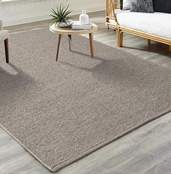 The Carpet Deluxe Wol Handgeweven Wollen Vloerkleed In Een Natuurlijke Scandinavische Boho Look Cream 120 X 170 Cm 871323910
