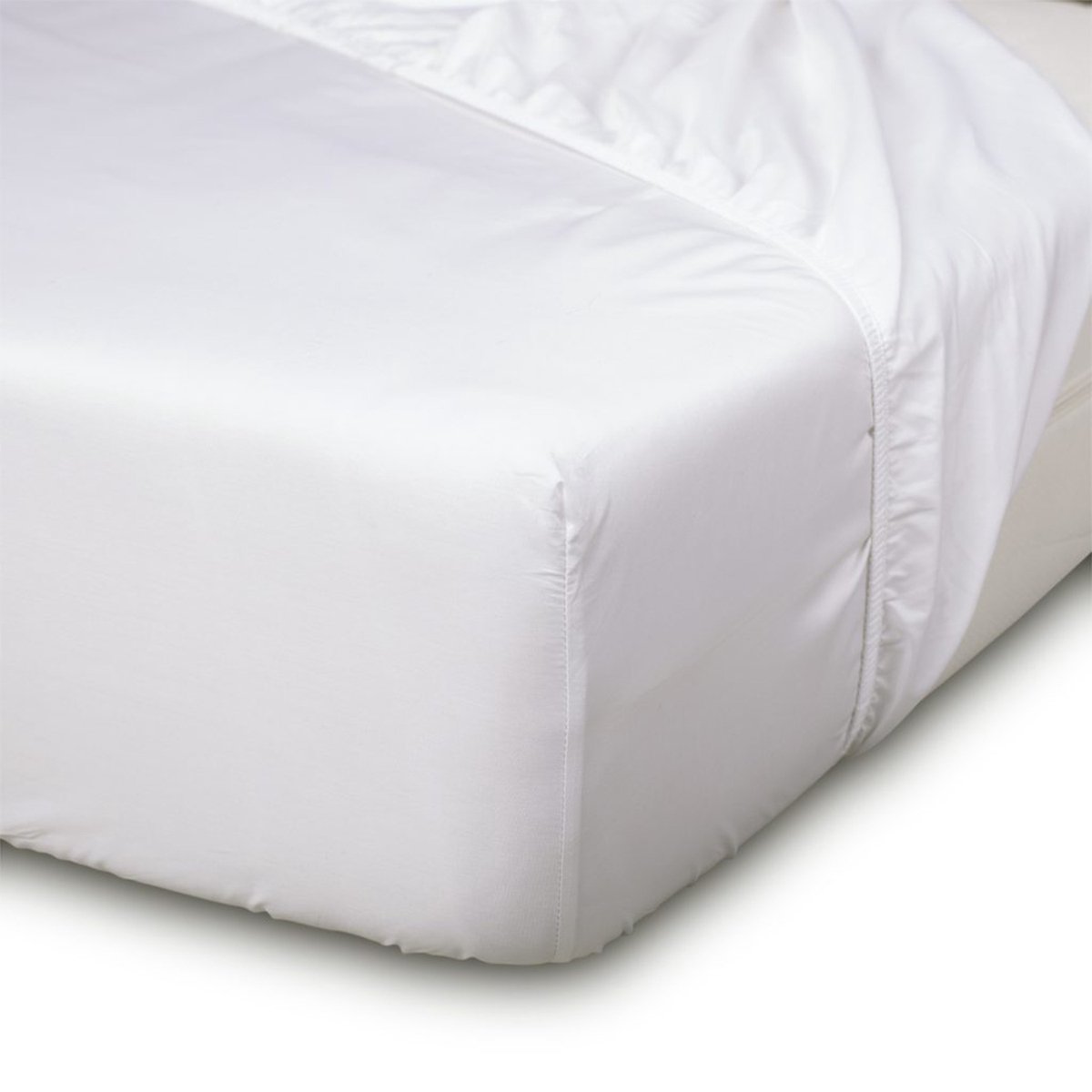 JOARZ Hoeslaken - Katoen-Percale - Geschikt voor matrassen - Hoekhoogte tot 30 cm - 180x210 - Pure White