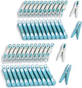 Wasknijpers Dot Ecoline (48 stuks, blauw-wit/wit) van culiclean
