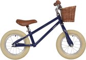 Bobbin bikes - Moonbug 12" Loopfiets - balance bike - blauw- blueberry blue - met fietsmand - 2 tot 4 jaarv