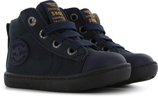 Veterschoenen | Jongens | Dark Blue | Leer | Shoesme |