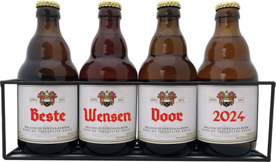 Duvel Beer Labels 'Meilleurs vœux pour 2021' (4 pièces) | bol