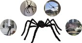 Araignée noire poilue flexible XXL - Grande araignée 90 cm - Décoration Halloween - Décoration Halloween