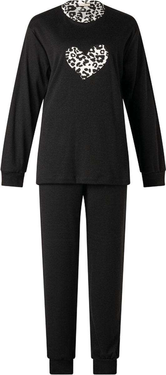 Dames pyjama interlock van Lunatex Zwart