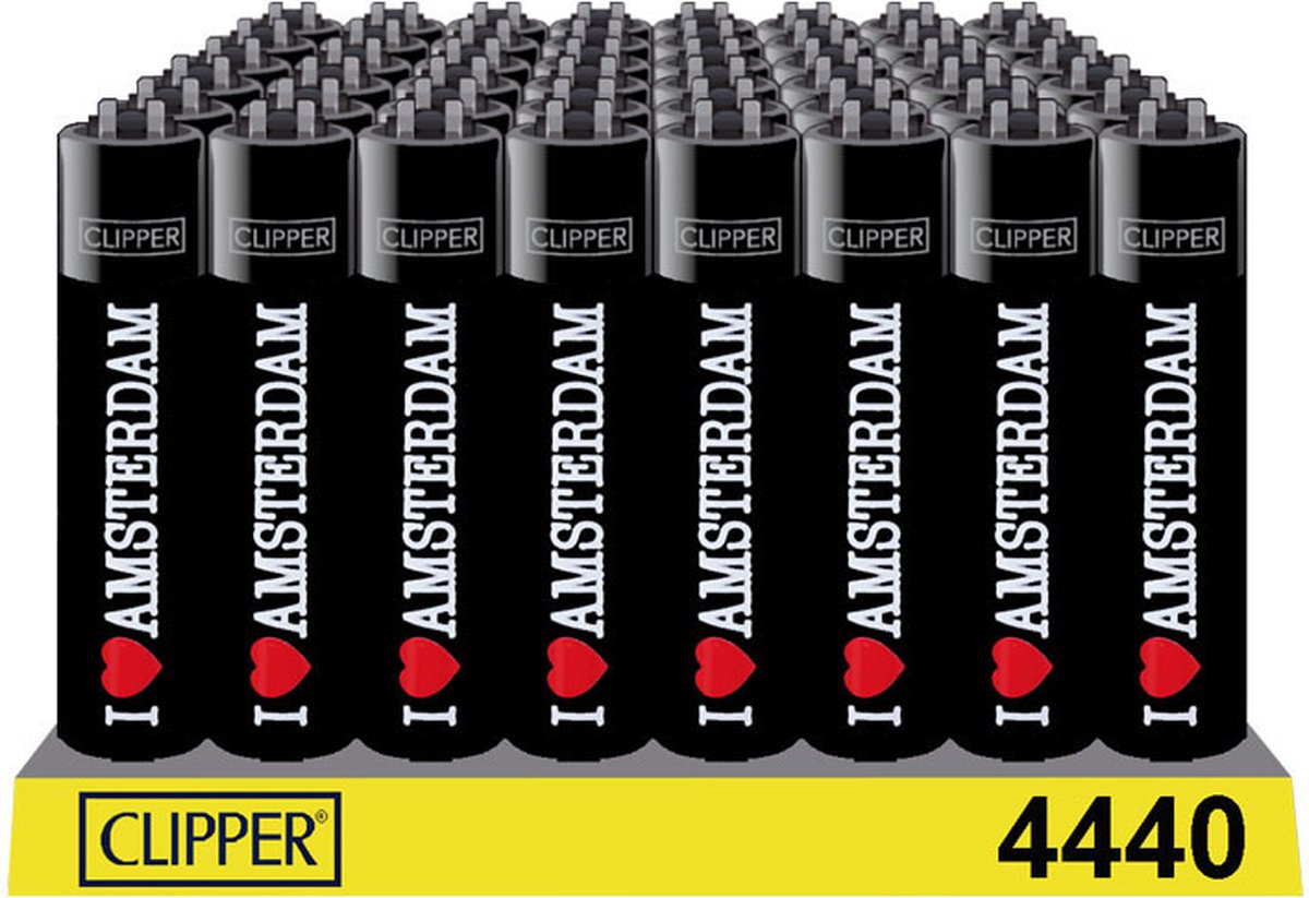 Goedkoopste Clipper Aansteker - I Love Amsterdam Black