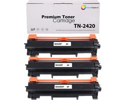 Toners-kopen.nl Brother TN-2420 TN2420 Toner Zwart 3-pack - 18.000 pagina's totaal - Huismerk Compatible - Geschikt voor Brother DCP-L2510D Brother DCP-L2530DW…