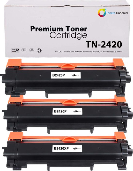 3x Brother TN2420 -TN-2420 - TN 2420 cartouche toner alternative Zwart 6000  pages... | bol