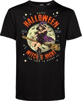 T-shirt Witch Night | Halloween Kostuum Volwassenen | Halloween | Foute Party | Zwart | maat M
