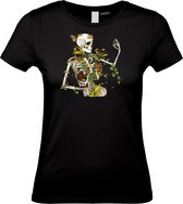 Dames T-shirt Bones and Botany | Halloween Kostuum Volwassenen | Halloween | Foute Party | Zwart dames | maat XL